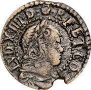 Spain Seiseno (Luis XIV) KM# 27 LVD XIIII D G R F ET CO B coin obverse Spain Seiseno (Luis XIV) KM# 27 LVD XIIII D G R F ET CO B coin obverse
