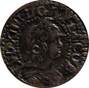 Spain Seizain Louis XIII 1648 KM# 37 LVD XIII D G R F ET CO B coin obverse Spain Seizain Louis XIII 1648 KM# 37 LVD XIII D G R F ET CO B coin obverse