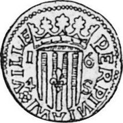 Spain Sol Louis XIV 1645 KM# 13 PERPINIANI VILLE 1645 coin obverse Spain Sol Louis XIV 1645 KM# 13 PERPINIANI VILLE 1645 coin obverse
