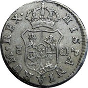 Spain 1/2 Real FERDINAND VII 1814 CJ KM# 482.1 HISPANIARUM REX C G J coin reverse Spain 1/2 Real FERDINAND VII 1814 CJ KM# 482.1 HISPANIARUM REX C G J coin reverse