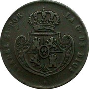 Spain 1/2 Real Isabel II 1853 KM# 591.3 ISABEL 2A. POR LA G DE DIOS coin obverse Spain 1/2 Real Isabel II 1853 KM# 591.3 ISABEL 2A. POR LA G DE DIOS coin obverse