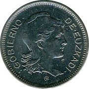 Spain 1 Peseta (Gobierno de Euzcadi) KM# 1 GOBIERNO DE EUZKADI AB coin obverse