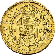 Spain 1 S 1817 GJ KM# 493 Milled Real Coinage IN UTROQ FELIX A D M CJ 1 S coin reverse Spain 1 S 1817 GJ KM# 493 Milled Real Coinage IN UTROQ FELIX A D M CJ 1 S coin reverse
