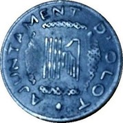 Spain 10 Cts D'olot Ajuntament 1937 KM# 1 10 CTS 24 IX 1937 coin obverse Spain 10 Cts D'olot Ajuntament 1937 KM# 1 10 CTS 24 IX 1937 coin obverse