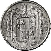 Spain 10 Centimos Iberian rider 1941 PLUS KM# 766 DIEZ CENTS UNA GRANDE LIBRE PLUS VLTRA coin reverse Spain 10 Centimos Iberian rider 1941 PLUS KM# 766 DIEZ CENTS UNA GRANDE LIBRE PLUS VLTRA coin reverse