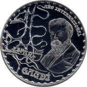 Spain 10 Euro 150th Anniversary of the Birth of Antoni Gaudi - Casa Mila 2002 (M) Proof KM# 1082 AÑO INTERNACIONAL GAUDI ESPAÑA coin obverse Spain 10 Euro 150th Anniversary of the Birth of Antoni Gaudi - Casa Mila 2002 (M) Proof KM# 1082 AÑO INTERNACIONAL GAUDI ESPAÑA coin obverse