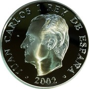 Spain 10 Euro Winter Olympics in Salt Lake City 2002 (M) Proof KM# 1078 JUAN CARLOS I REY DE ESPAÑA 2002 coin obverse Spain 10 Euro Winter Olympics in Salt Lake City 2002 (M) Proof KM# 1078 JUAN CARLOS I REY DE ESPAÑA 2002 coin obverse