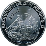 Spain 10 Euro Encounter of the two Worlds - Ships 2002 (M) Proof KM# 1089 ENCUENTRO DE DOS MUNDOS M 2002 coin reverse Spain 10 Euro Encounter of the two Worlds - Ships 2002 (M) Proof KM# 1089 ENCUENTRO DE DOS MUNDOS M 2002 coin reverse