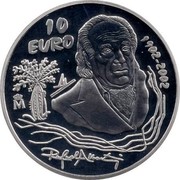 Spain 10 Euro 100th Anniversary of the Birth of Rafael Alberti 2002 (M) Proof KM# 1088 10 EURO 1902 - 2002 M RAFAEL ALBERTI coin reverse Spain 10 Euro 100th Anniversary of the Birth of Rafael Alberti 2002 (M) Proof KM# 1088 10 EURO 1902 - 2002 M RAFAEL ALBERTI coin reverse