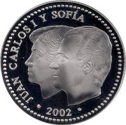 Spain 10 Euro Incorporation of Minorca to Spanish Crown 2002 Proof KM# 1050 JUAN CARLOS I Y SOFÍA 2002 coin obverse Spain 10 Euro Incorporation of Minorca to Spanish Crown 2002 Proof KM# 1050 JUAN CARLOS I Y SOFÍA 2002 coin obverse