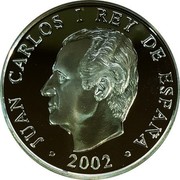 Spain 10 Euro Spanish Presidency of EU 2002 Proof KM# 1048 JUAN CARLOS I REY DE ESPAÑA 2002 coin obverse Spain 10 Euro Spanish Presidency of EU 2002 Proof KM# 1048 JUAN CARLOS I REY DE ESPAÑA 2002 coin obverse