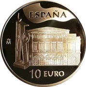 Spain 10 Euro 25th Anniversary of the Prince Asturias Awards 2005 (M) Proof KM# 1110 ESPAÑA M 10 EURO coin obverse Spain 10 Euro 25th Anniversary of the Prince Asturias Awards 2005 (M) Proof KM# 1110 ESPAÑA M 10 EURO coin obverse