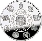 Spain 10 Euro Encounter of the two Worlds - Architecture 2005 (M) Proof KM# 1109 10 EURO JUAN CARLOS I REY DE ESPAÑA coin obverse Spain 10 Euro Encounter of the two Worlds - Architecture 2005 (M) Proof KM# 1109 10 EURO JUAN CARLOS I REY DE ESPAÑA coin obverse
