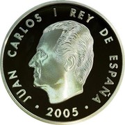 Spain 10 Euro Winter Olympics Turin 2005 Proof KM# 1064 JUAN CARLOS I REY DE ESPAÑA 2005 coin obverse Spain 10 Euro Winter Olympics Turin 2005 Proof KM# 1064 JUAN CARLOS I REY DE ESPAÑA 2005 coin obverse