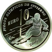 Spain 10 Euro Winter Olympics Turin 2005 Proof KM# 1064 JUEGOS OLÍMPICOS DE INVIERNO EURO 10 2006 M coin reverse Spain 10 Euro Winter Olympics Turin 2005 Proof KM# 1064 JUEGOS OLÍMPICOS DE INVIERNO EURO 10 2006 M coin reverse