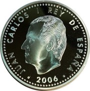 Spain 10 Euro Basketball World Champions 2006 (M) Proof KM# 1120 JUAN CARLOS I REY DE ESPAÑA 2006 coin obverse