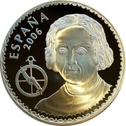 Spain 10 Euro Columbus - La Nina 2006 (M) Proof KM# 1116 ESPAÑA 2006 coin obverse