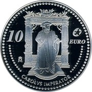 Spain 10 Euro Carlos V 2006 (M) Proof KM# 1122 10 EURO M CAROLVS IMPERATOR coin reverse Spain 10 Euro Carlos V 2006 (M) Proof KM# 1122 10 EURO M CAROLVS IMPERATOR coin reverse