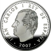 Spain 10 Euro Expo Zaragoza - Bridge Pavilion 2007 Proof KM# 1187 2007 JUAN CARLOS I REY DE ESPAÑA coin obverse Spain 10 Euro Expo Zaragoza - Bridge Pavilion 2007 Proof KM# 1187 2007 JUAN CARLOS I REY DE ESPAÑA coin obverse