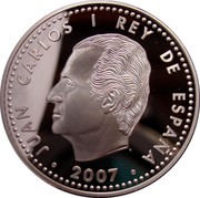 Spain 10 Euro 50th Anniversary of the Treaty of Rome 2007 Proof KM# 1135 JUAN CARLOS I REY DE ESPAÑA 2007 coin obverse Spain 10 Euro 50th Anniversary of the Treaty of Rome 2007 Proof KM# 1135 JUAN CARLOS I REY DE ESPAÑA 2007 coin obverse