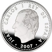 Spain 10 Euro Eurobasket Championship 2007 Proof KM# 1134 JUAN CARLOS I REY DE ESPAÑA 2007 coin obverse Spain 10 Euro Eurobasket Championship 2007 Proof KM# 1134 JUAN CARLOS I REY DE ESPAÑA 2007 coin obverse