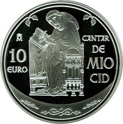 Spain 10 Euro The Song of My Cid 2007 Proof KM# 1137 M 10 EURO CANTAR DE MIO CID coin reverse Spain 10 Euro The Song of My Cid 2007 Proof KM# 1137 M 10 EURO CANTAR DE MIO CID coin reverse