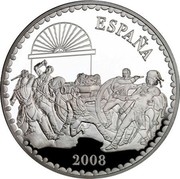 Spain 10 Euro Bicentennial Independence War 2008 Proof KM# 1200 ESPAÑA 2008 coin obverse Spain 10 Euro Bicentennial Independence War 2008 Proof KM# 1200 ESPAÑA 2008 coin obverse