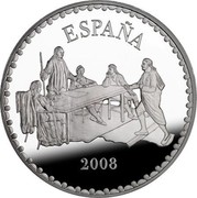 Spain 10 Euro Bicentennial Independence War 2008 Proof KM# 1199 ESPAÑA 2008 coin obverse Spain 10 Euro Bicentennial Independence War 2008 Proof KM# 1199 ESPAÑA 2008 coin obverse