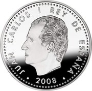 Spain 10 Euro Soccer European Champions 2008 Proof KM# 1192 JUAN CARLOS I REY DE ESPAÑA 2008 coin obverse Spain 10 Euro Soccer European Champions 2008 Proof KM# 1192 JUAN CARLOS I REY DE ESPAÑA 2008 coin obverse