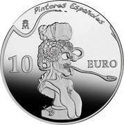 Spain 10 Euro Dali - Portrait of Picasso 2009 Proof KM# 1210 PINTORES ESPAÑOLES M 10 EURO coin reverse Spain 10 Euro Dali - Portrait of Picasso 2009 Proof KM# 1210 PINTORES ESPAÑOLES M 10 EURO coin reverse