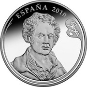 Spain 10 Euro Spanish Painters - Goya - Duel with Cudgels 2010 Proof KM# 1180 ESPAÑA 2010 GOYA coin obverse Spain 10 Euro Spanish Painters - Goya - Duel with Cudgels 2010 Proof KM# 1180 ESPAÑA 2010 GOYA coin obverse
