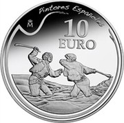 Spain 10 Euro Spanish Painters - Goya - Duel with Cudgels 2010 Proof KM# 1180 PINTORES ESPAÑOLES M 10 EURO coin reverse Spain 10 Euro Spanish Painters - Goya - Duel with Cudgels 2010 Proof KM# 1180 PINTORES ESPAÑOLES M 10 EURO coin reverse