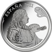Spain 10 Euro Spanish Painters - Jose de Ribera 2011 Proof KM# 1224 ESPAÑA 2011 RIBERA coin obverse