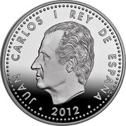 Spain 10 Euro 200th Anniversary of the Constitution 2012 Proof KM# 1256 JUAN CARLOS I REY DE ESPAÑA 2012 coin obverse Spain 10 Euro 200th Anniversary of the Constitution 2012 Proof KM# 1256 JUAN CARLOS I REY DE ESPAÑA 2012 coin obverse