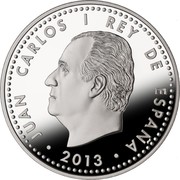 Spain 10 Euro 125th Anniversary of the Isaac Peral submarine 2013 Proof KM# 1284 JUAN CARLOS I REY DE ESPAÑA 2013 coin obverse Spain 10 Euro 125th Anniversary of the Isaac Peral submarine 2013 Proof KM# 1284 JUAN CARLOS I REY DE ESPAÑA 2013 coin obverse