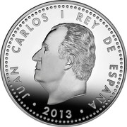 Spain 10 Euro Europa Program - Miguel de Cervantes Saavedra 2013 Proof KM# 1259 2013 JUAN CARLOS I REY DE ESPAÑA coin obverse Spain 10 Euro Europa Program - Miguel de Cervantes Saavedra 2013 Proof KM# 1259 2013 JUAN CARLOS I REY DE ESPAÑA coin obverse
