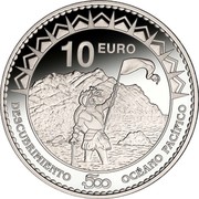 Spain 10 Euro 500th Anniversary of the Ocean Pacific Discovery 2013 Proof KM# 1286 10 EURO DESCUBRIMIENTO 500 OCÉANO PACÍFICO coin reverse Spain 10 Euro 500th Anniversary of the Ocean Pacific Discovery 2013 Proof KM# 1286 10 EURO DESCUBRIMIENTO 500 OCÉANO PACÍFICO coin reverse