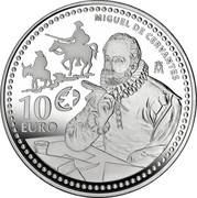 Spain 10 Euro Europa Program - Miguel de Cervantes Saavedra 2013 Proof KM# 1259 10 EURO M MIGUEL DE CERVANTES coin reverse Spain 10 Euro Europa Program - Miguel de Cervantes Saavedra 2013 Proof KM# 1259 10 EURO M MIGUEL DE CERVANTES coin reverse
