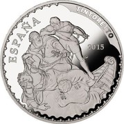 Spain 10 Euro Treasures of the Museums of Spain - Tintoretto 2015 (M) Proof KM# 1353 ESPAÑA TINTORETTO 2015 coin obverse Spain 10 Euro Treasures of the Museums of Spain - Tintoretto 2015 (M) Proof KM# 1353 ESPAÑA TINTORETTO 2015 coin obverse