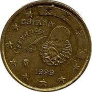 Spain 10 Euro Cent Cervantes 1999 (M) KM# 1043 ESPAÑA CERVANTES M 2001 coin obverse Spain 10 Euro Cent Cervantes 1999 (M) KM# 1043 ESPAÑA CERVANTES M 2001 coin obverse