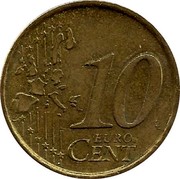 Spain 10 Euro Cent Cervantes 1999 (M) KM# 1043 10 EURO CENT LL coin reverse Spain 10 Euro Cent Cervantes 1999 (M) KM# 1043 10 EURO CENT LL coin reverse