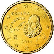 Spain 10 Euro Cent Cervantes 2014 M KM# 1147 ESPAÑA CERVANTES M 2010 coin obverse Spain 10 Euro Cent Cervantes 2014 M KM# 1147 ESPAÑA CERVANTES M 2010 coin obverse