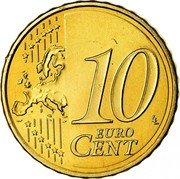 Spain 10 Euro Cent Cervantes 2014 M KM# 1147 10 LL EURO CENT coin reverse Spain 10 Euro Cent Cervantes 2014 M KM# 1147 10 LL EURO CENT coin reverse