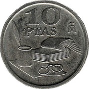 Spain 10 Pesetas Francisco de Quevedo 1995 KM# 947 10 PTAS M coin reverse Spain 10 Pesetas Francisco de Quevedo 1995 KM# 947 10 PTAS M coin reverse