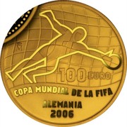 Spain 100 Euro FIFA World Cup 2004 (M) Proof KM# 1103 100 EURO COPA MUNDIAL DE LA FIFA M ALEMANIA 2006 coin reverse Spain 100 Euro FIFA World Cup 2004 (M) Proof KM# 1103 100 EURO COPA MUNDIAL DE LA FIFA M ALEMANIA 2006 coin reverse
