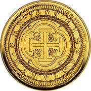 Spain 100 Euro Numismatic Jewels - Centen 2009 Proof KM# 1167 HISPANIARVM REX 1609 coin reverse Spain 100 Euro Numismatic Jewels - Centen 2009 Proof KM# 1167 HISPANIARVM REX 1609 coin reverse