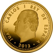 Spain 100 Euro Miguel de Cervantes Saavedra 2013 Proof KM# 1289 2013 JUAN CARLOS I REY DE ESPAÑA coin obverse Spain 100 Euro Miguel de Cervantes Saavedra 2013 Proof KM# 1289 2013 JUAN CARLOS I REY DE ESPAÑA coin obverse