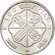 Spain 100 Pesetas Francisco Franco 1966 (68) KM# 797 100 PTAS coin reverse Spain 100 Pesetas Francisco Franco 1966 (68) KM# 797 100 PTAS coin reverse