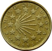 Spain 100 Pesetas Way of St. James 1993 (M) KM# 922 1993 CAMINO DE EUROPA coin obverse Spain 100 Pesetas Way of St. James 1993 (M) KM# 922 1993 CAMINO DE EUROPA coin obverse