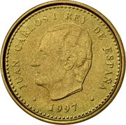 Spain 100 Pesetas Royal Theatre 1997 (M) KM# 984 UAN CARLOS I REY DE ESPAÑA 1997 coin obverse Spain 100 Pesetas Royal Theatre 1997 (M) KM# 984 UAN CARLOS I REY DE ESPAÑA 1997 coin obverse